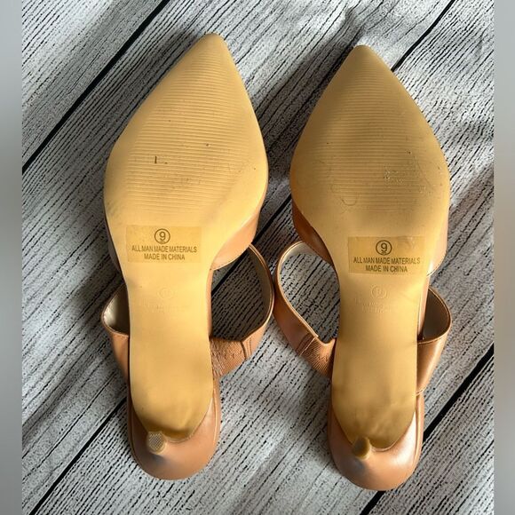 Lulus Faire Tan Pointed-Toe Mules size 9 - Picture 12 of 16